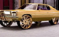 Gold Classic Donk on Big Wheels – Coach's Exotic Customs