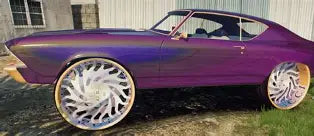 Teal Caddy Convertible on Gold Forgiatos – Coach's Exotic Customs